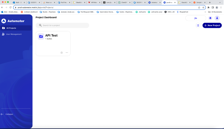 API Testing Project Dashboard 