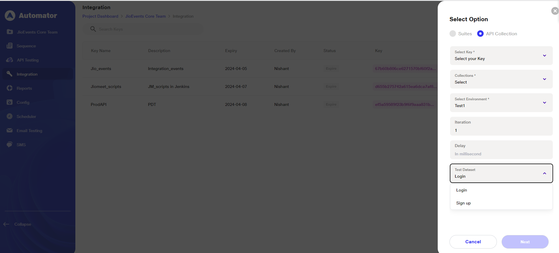 Integration section image 