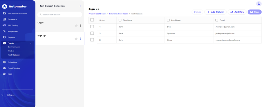 Dataset view