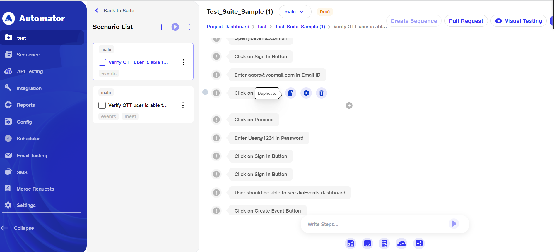  Image for duplicate step from text testing 