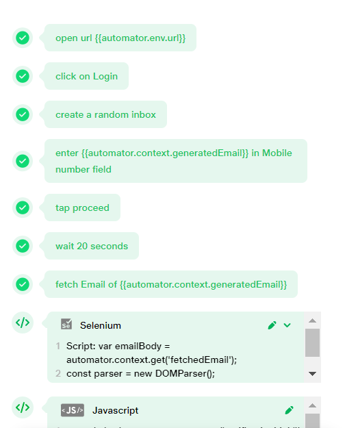  Fetching  email to verify account 