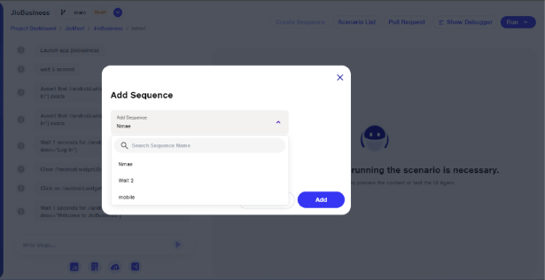 Sequence of mobile testing 