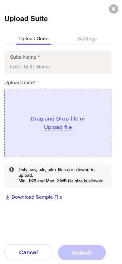  Image of upload suite section