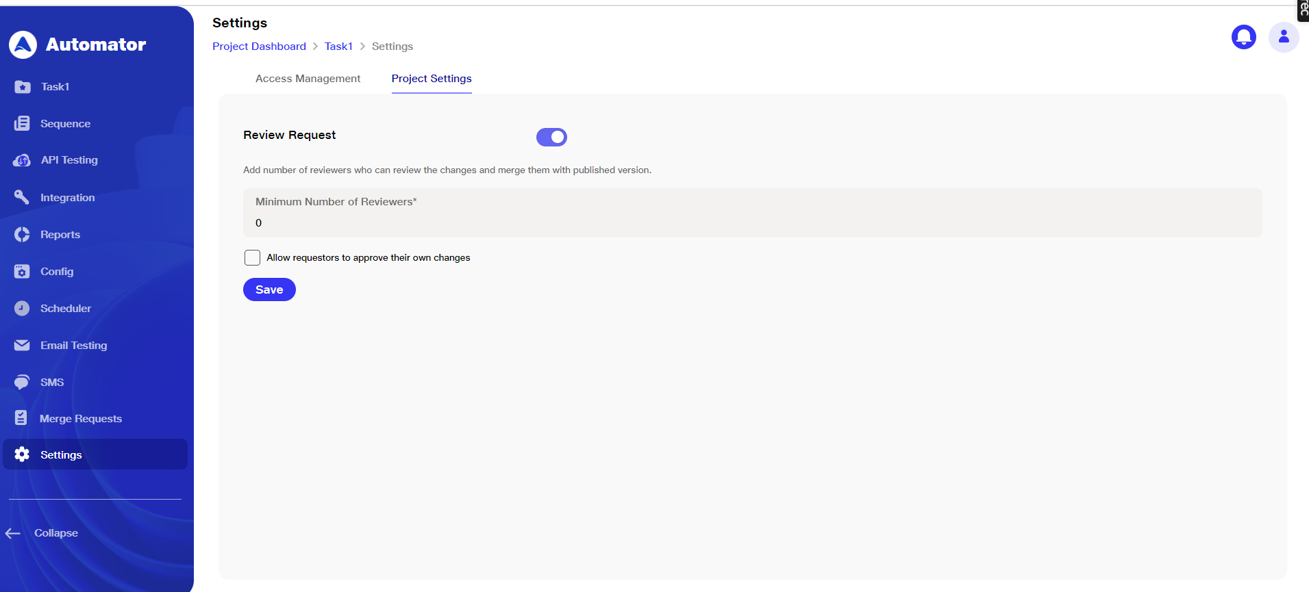  Review request page